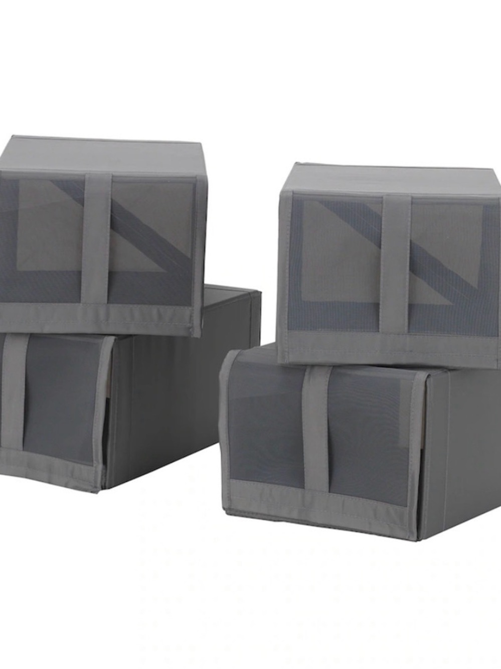 IKEA Gray Fabric Under-Bed Storage Set